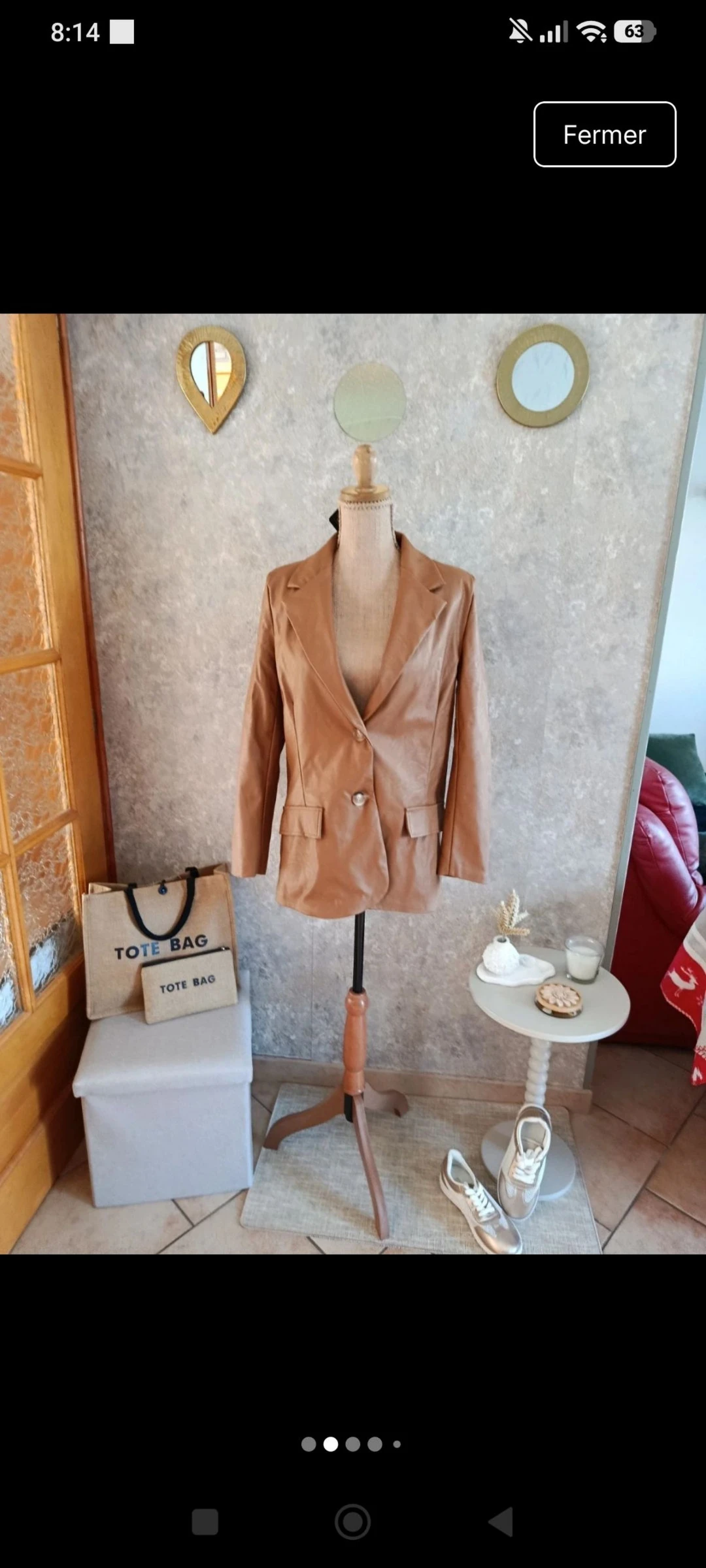 Veste en simili cuir  – photo 2